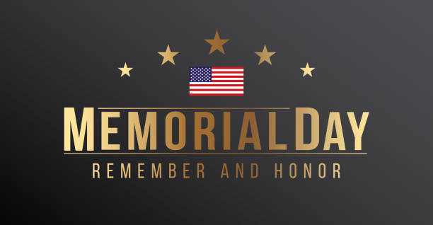 Memorial Day USA Background Greeting Card Memorial Day USA Background Greeting Card memorial day stock illustrations
