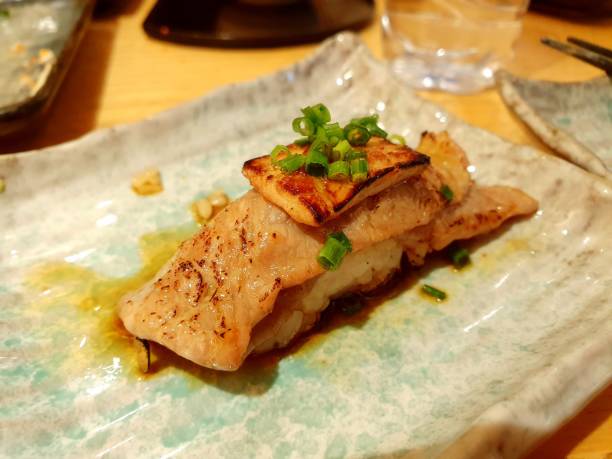 istock Sushi Salmon With Foie Gras 1470955986