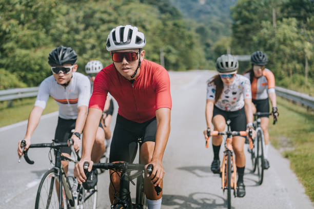 istock Asian Chinese Cycling Team practicing during weekend morning in rural scene 1470956039