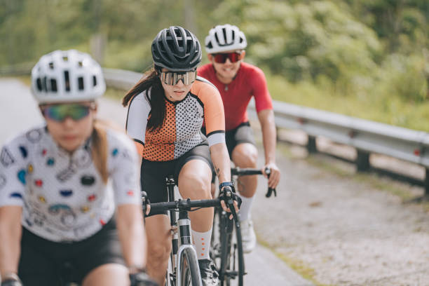istock Asian Chinese cyclist enjoying weekend practice at rural scene 1470957364