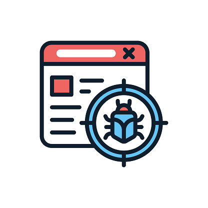 Site Threat icon in vector. Logotype