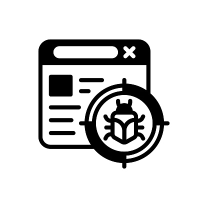 Site Threat icon in vector. Logotype