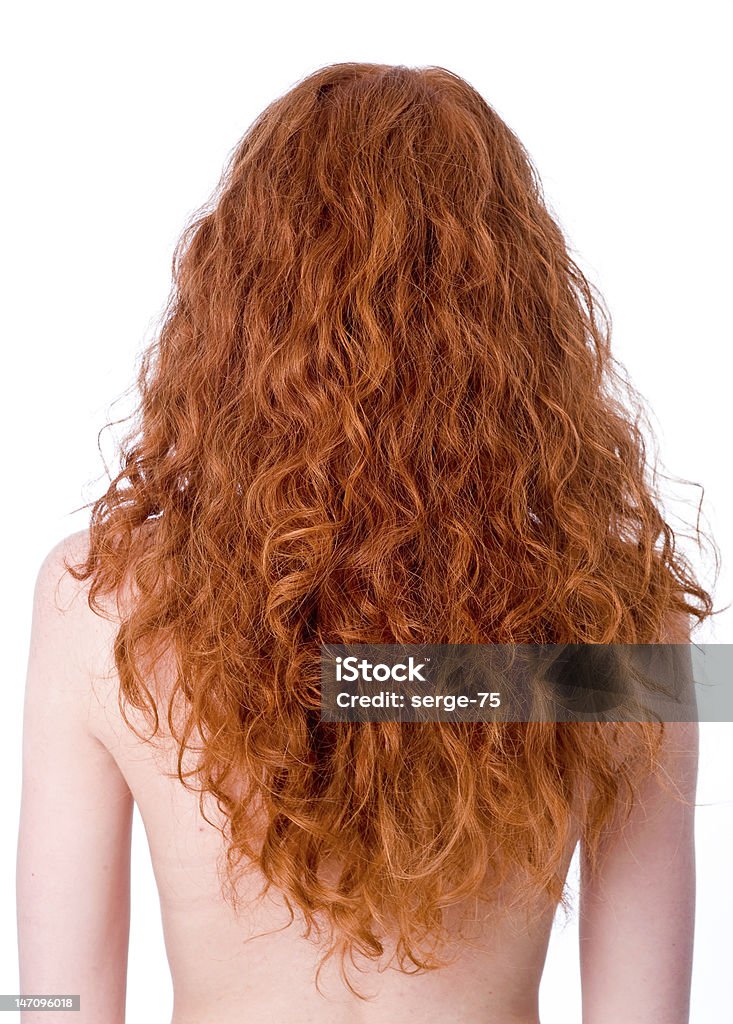 Vermelho lindo Cabelo Encaracolado - Foto de stock de Cabelo Encaracolado royalty-free