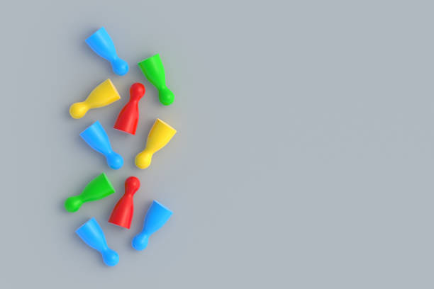 istock Many chips for board games. Entertainment at home for family. Copy space. Top view. 3d render 1470960445