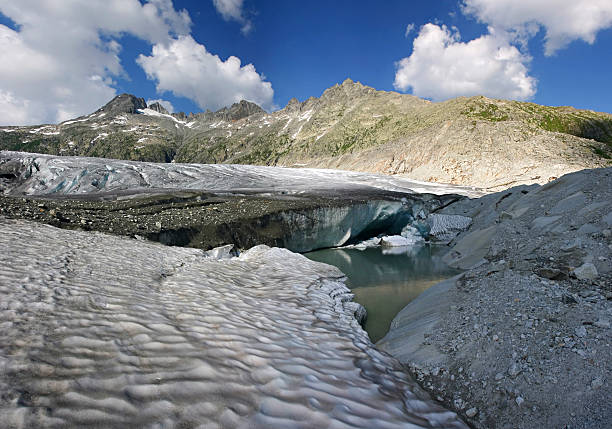 At the foots of Rhone glacier