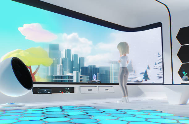 istock Woman choosing her view in the metaverse 1470966110