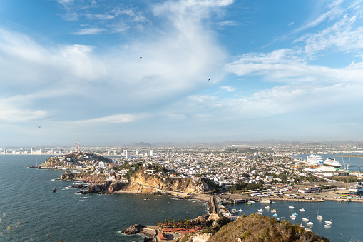 Aerial view of mazatlan city