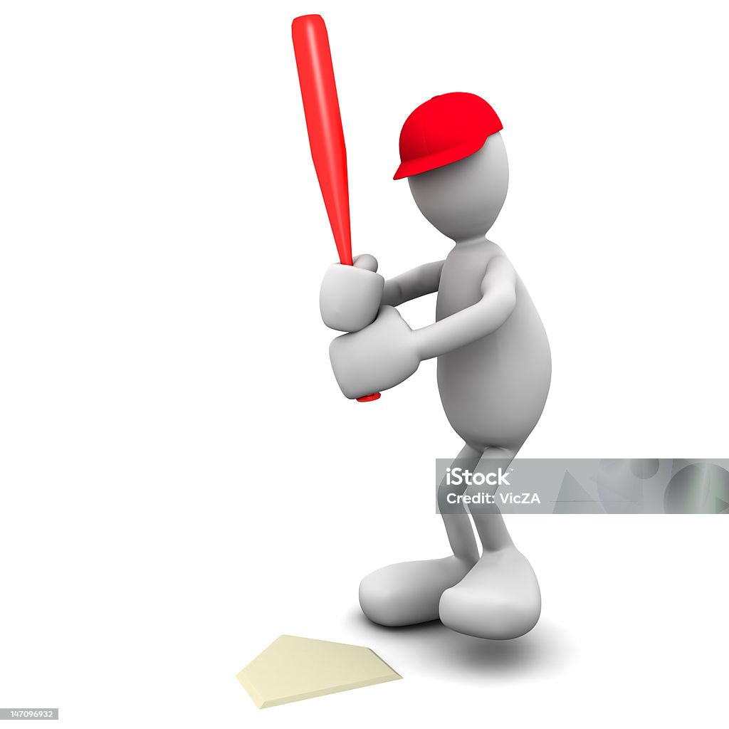 3 D Baseball Hitter - Zbiór zdjęć royalty-free (Baseball)