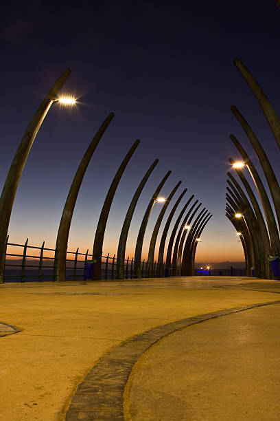 Umhlanga Pier sunrise stock photo