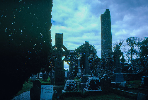 1980s old Positive Film scanned, The High Cross Cross of Muiredach in Monasterboice, County Louth, Ireland.