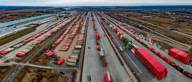 istock Canadian Pacific CPRailway Vaughan Intermodal Terminal in Kleinburg, Canada 1470975120