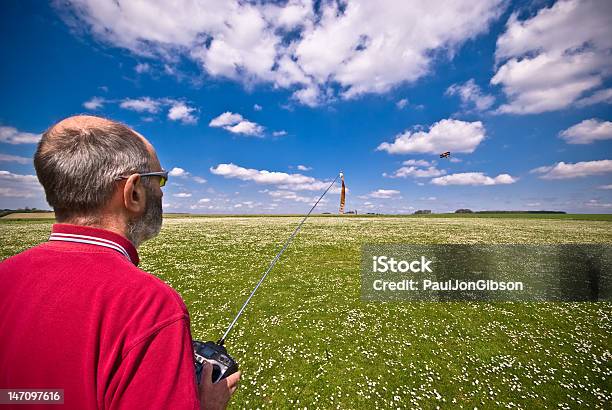 Model Plane Enthusiast Stock Photo - Download Image Now - Airplane, Radio Controlled Handset, Adult