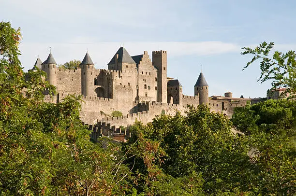 The chateau comtal in the medieval city of Carcassonne in France.