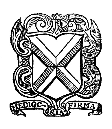 Antique Bookplate: St Albans Grammar School