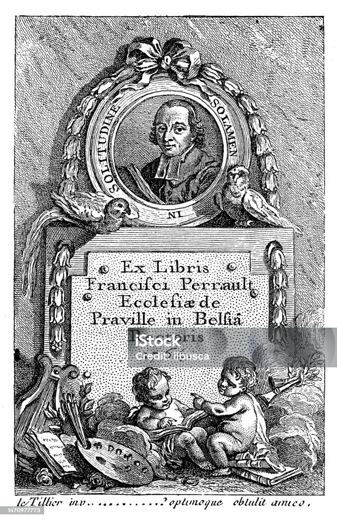 Antique Bookplate Stock Illustration - Download Image Now - 19th ...