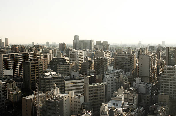 Tokyo city dawn stock photo