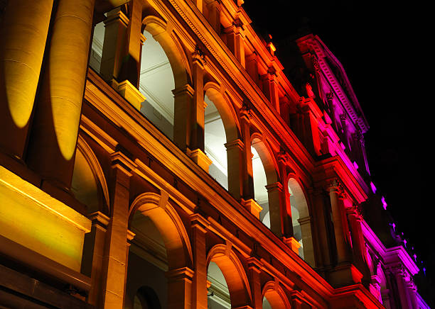 istock Illuminated Treasury Building in Brisbane 147098142