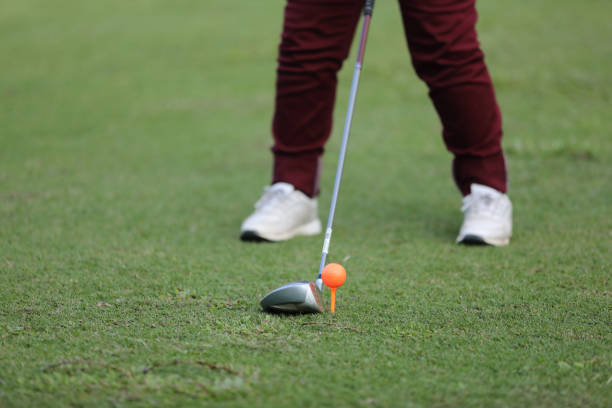 istock Young male golfer player on golf course 1470981513