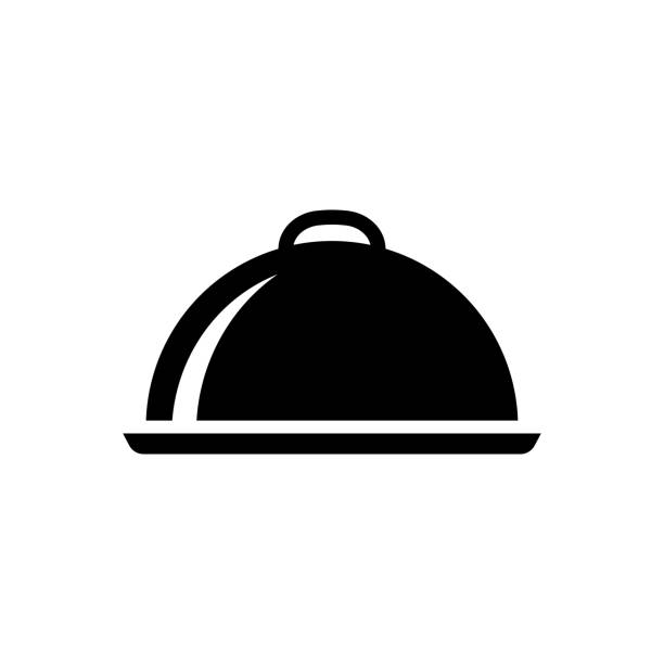 food tray icon vektor designvorlage in weißem hintergrund - tellerlift stock-grafiken, -clipart, -cartoons und -symbole