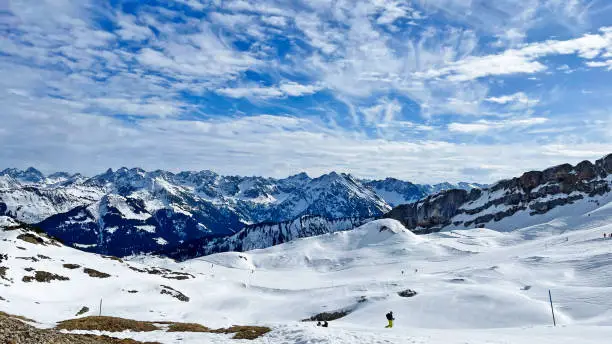 Kleinwalsertal winter landscape high up