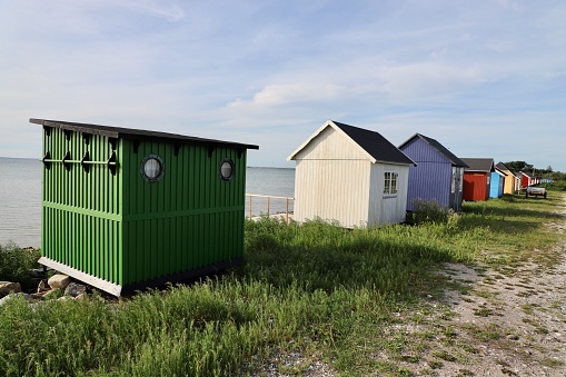 Beach Cabins on the island of Aero in Denmark