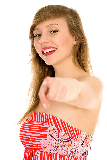 istock Woman pointing at you 147098353