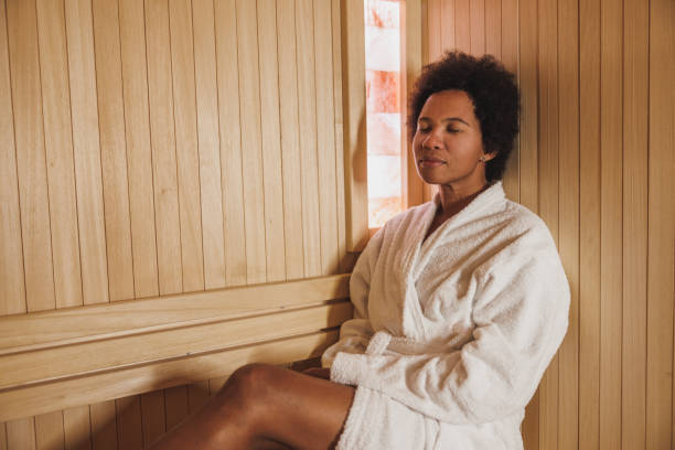 istock Black Woman Enjoying At The Spa 1470985852