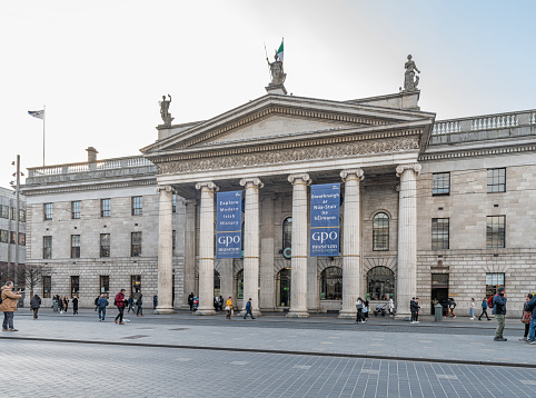 The General Post Office Headquarters in O'Connell Street, Dublin, Ireland