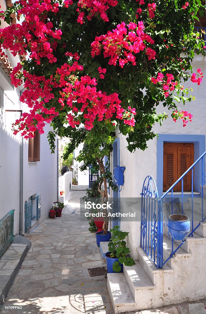 Strade di Mediterraneo - Foto stock royalty-free di Skiathos