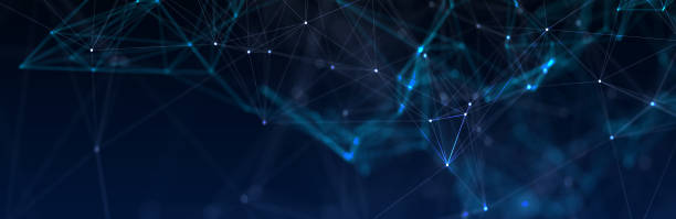 istock Abstract futuristic - technology with polygonal shapes on dark blue background. Design digital technology concept. 3d illustration 1470993847