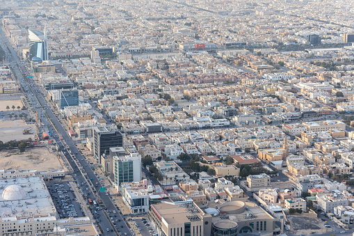 General view of the Riyadh cityscape in Saudi Arabia.
