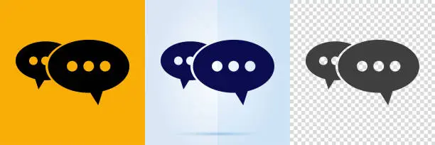 Vector illustration of Speech bubble icon set.