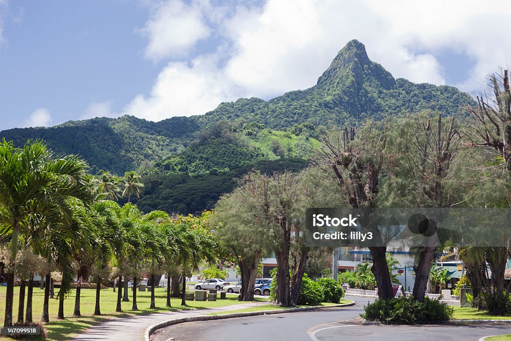 Avarua unterhalb der Gipfel des Vulkans - Lizenzfrei Insel Rarotonga Stock-Foto