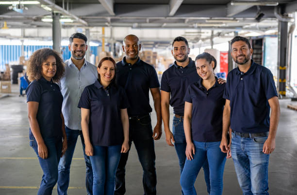 istock Group of Latin American workers working at a distribution warehouse 1470997134