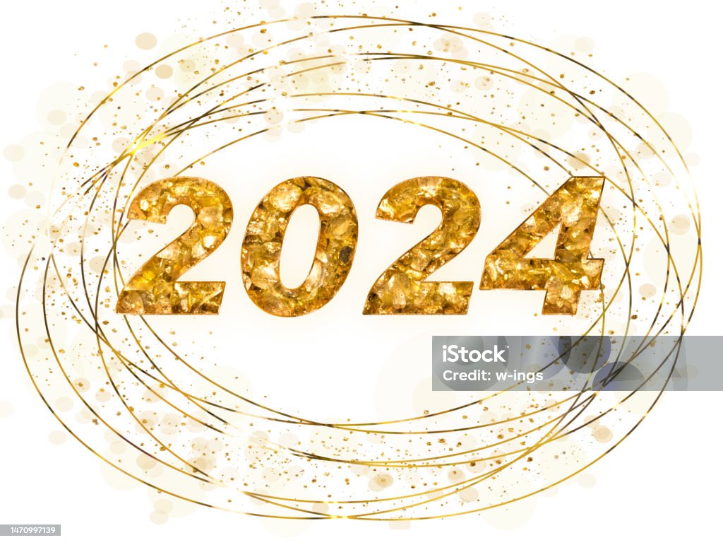 Sparkling New Year Golden Word 2025 Stock Photo Download Image Now