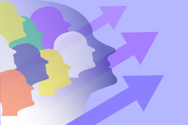 istock Leadership or leader concept for social growth thinking or business group development and corporate teamwork. 1471004011