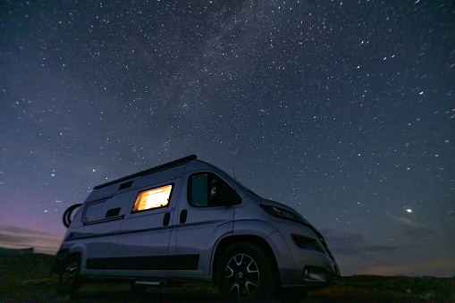 Free Stock Photo of Camper Van and starry night sky | Download Free ...