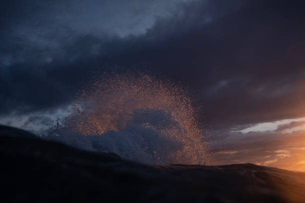 istock Powerful ocean waves erupting in early morning golden light 1471013690