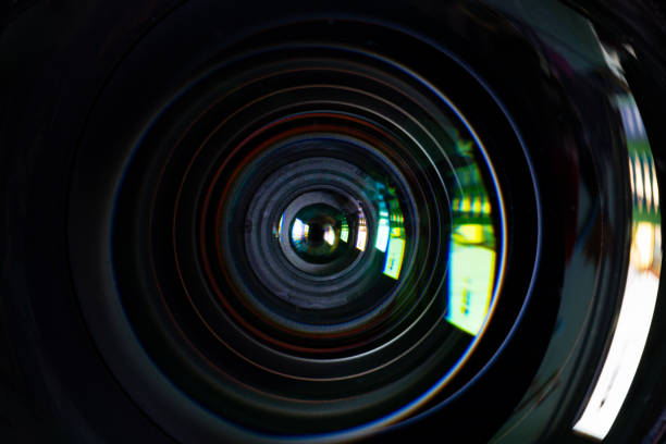 istock Macro lens,camera lens with lens reflection,Home Video Camera, Movie Camera,Camera - Photographic Equipment,Movie,Lens - Optical Instrument,Television Camera, 1471018152