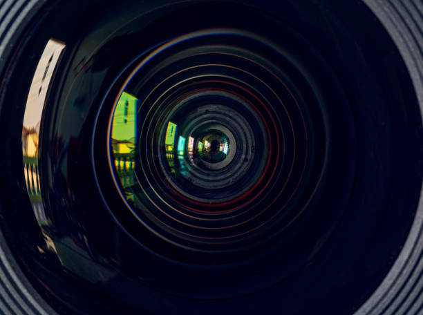 istock Macro lens,camera lens with lens reflection,Home Video Camera, Movie Camera,Camera - Photographic Equipment,Movie,Lens - Optical Instrument,Television Camera, 1471018170