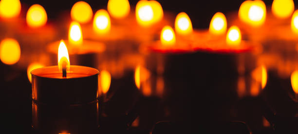 istock Macro candle,Candles Burning at Night. White Candles Burning in the Dark 1471018285