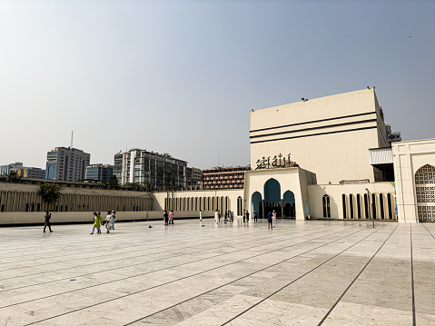 4 October 2018, Wuhan China : exterior view of Wuhan science and technology museum in Hankou district in former Wuhan port building in Hubei China