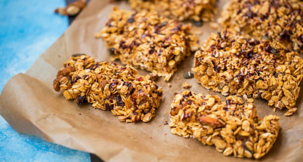 istock Granola bars, healthy protein full snacks with oats, nuts and chocolate 1471031630