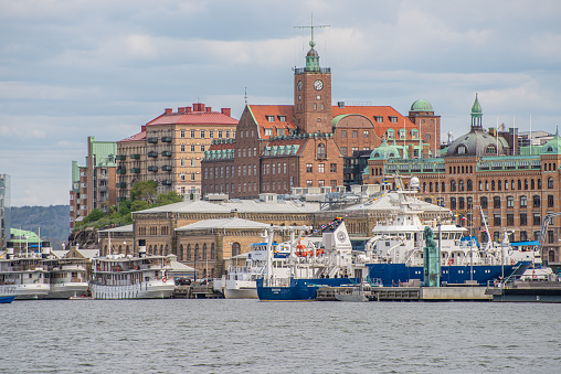 Gothenburg, Sweden - May 04 2022: Ships docked at Casino Cosmopol.