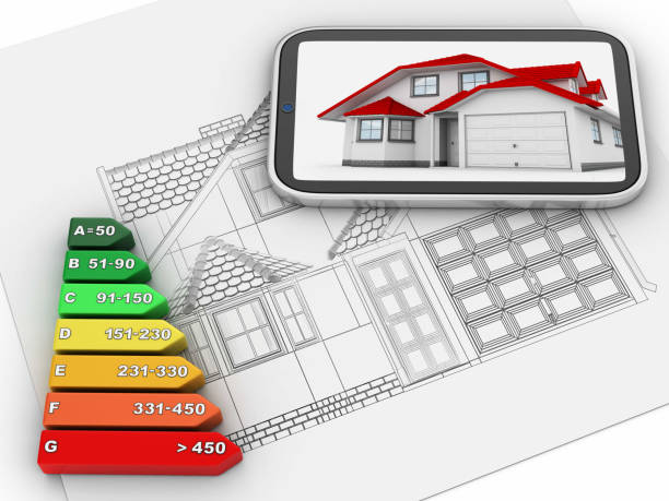 Plan and House on the Tablet PC - Graph Energy Efficiency