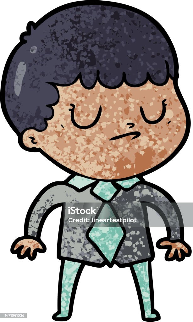 Grumpy Human Cartoon Cartoon Grumpy Boy Stock Illustration - Download Image Now - Adult ...