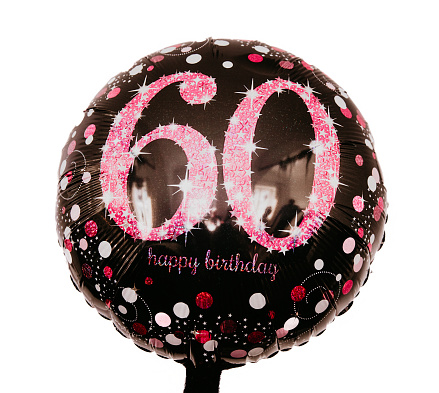 Balloon, anniversary 60 years, happy birthday