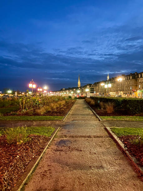 istock Pier garden by night at Bordeaux 1471047218