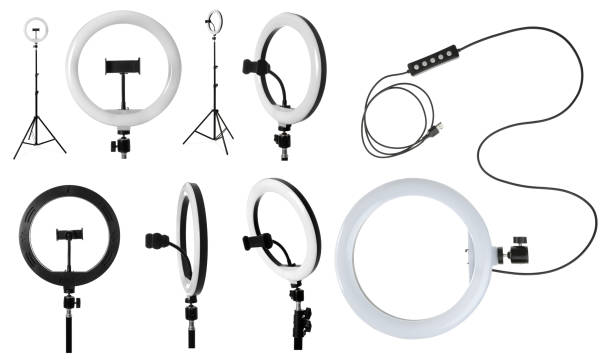 istock Set of ring lights on white background 1471047508