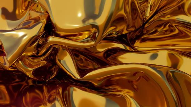 istock gold color abstract shape, suitable for background use, 3d illustration, concept wealth, fortune 1471047525